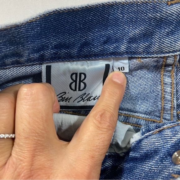 Bill Blass Jeans Woman’s 10 High Rise Vintage Tapered leg Blue Denim Jeans Zip - Picture 8 of 11